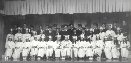 The Class of 1970's graduation picture