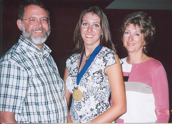 Greg Maxey with daughter, Meredith, and wife, Beverly